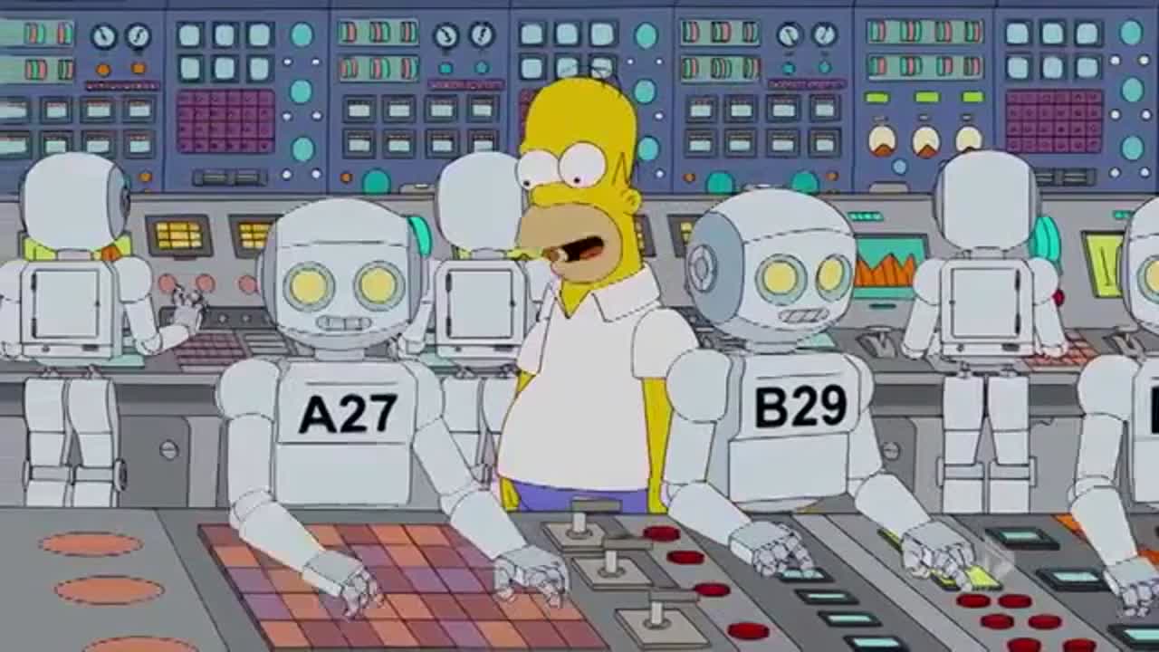 Homer Simpson Them Robots Blank Meme Template