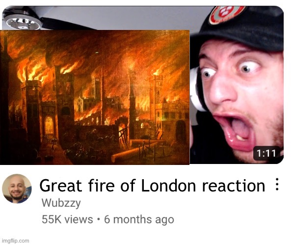 Hello everybody | Great fire of London reaction | image tagged in reaction,goblin,goofy | made w/ Imgflip meme maker