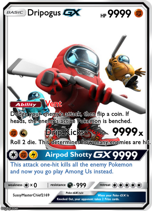 super sussy pokemon card - Imgflip