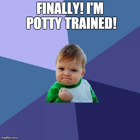 Success Kid Meme | FINALLY! I'M POTTY TRAINED! | image tagged in memes,success kid | made w/ Imgflip meme maker