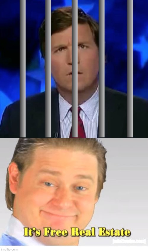 image tagged in confused tucker carlson,it's free real estate | made w/ Imgflip meme maker