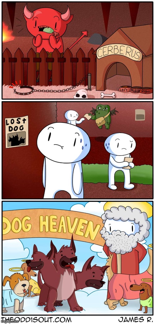 867 | image tagged in theodd1sout,comics/cartoons,comics,hell,the devil,heaven | made w/ Imgflip meme maker