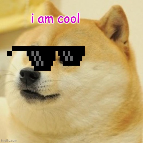 Doge | i am cool | image tagged in memes,doge | made w/ Imgflip meme maker