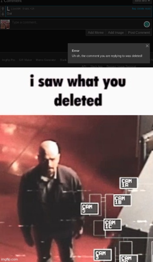 image tagged in i saw what you deleted | made w/ Imgflip meme maker