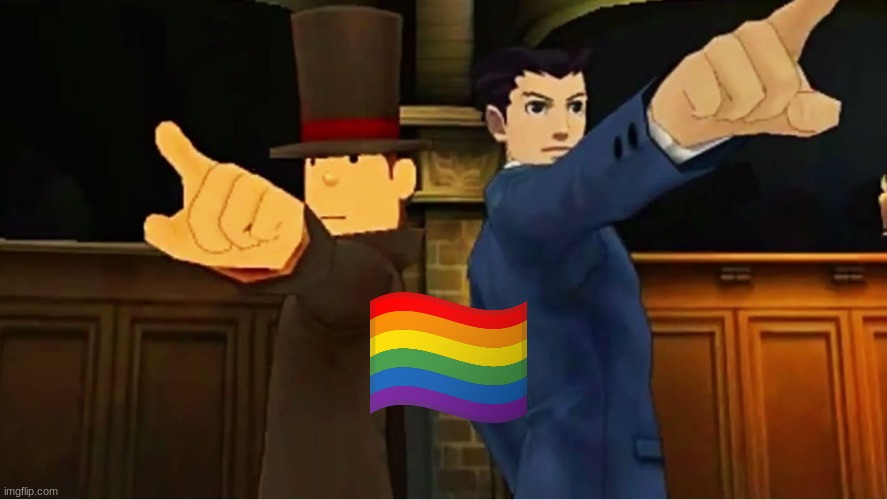 Phoenix and Layton | image tagged in phoenix and layton | made w/ Imgflip meme maker