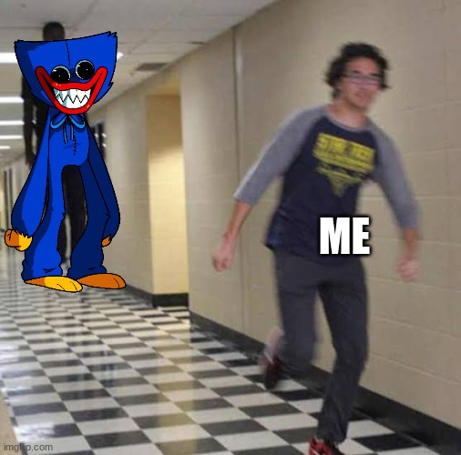 Running away from floating man | ME | image tagged in running away from floating man | made w/ Imgflip meme maker