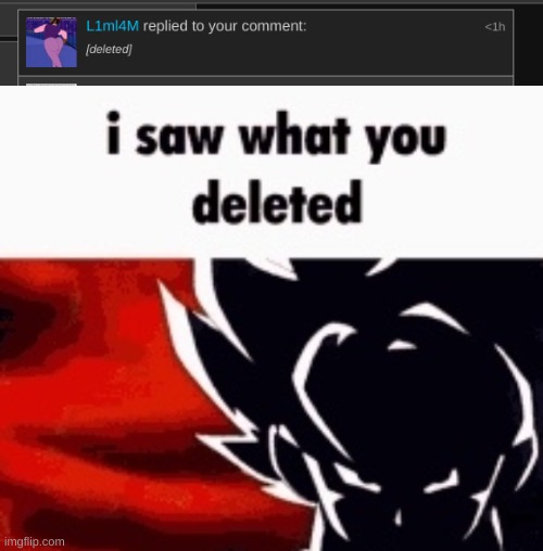 lol | image tagged in i saw what you deleted | made w/ Imgflip meme maker