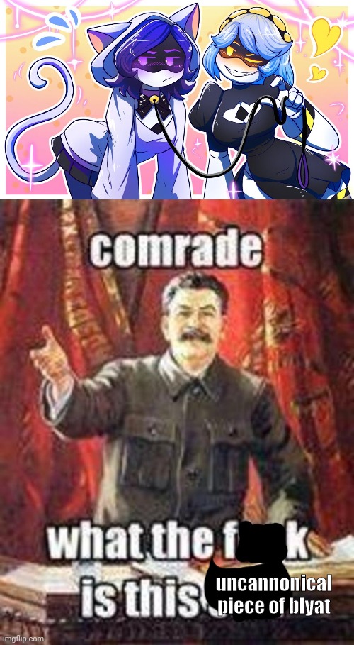 >:( | uncannonical piece of blyat | image tagged in comrade what the f k is this sh t censored | made w/ Imgflip meme maker