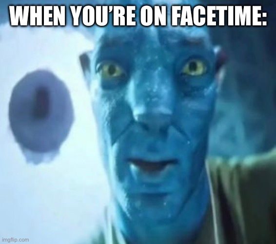 funny moment =,) | WHEN YOU’RE ON FACETIME: | image tagged in avatar guy,funny | made w/ Imgflip meme maker