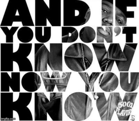 Biggie Smalls and if you don’t know now you know | image tagged in biggie smalls and if you don t know now you know | made w/ Imgflip meme maker