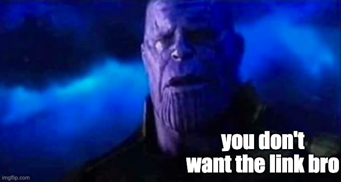 you don't want the link bro | made w/ Imgflip meme maker