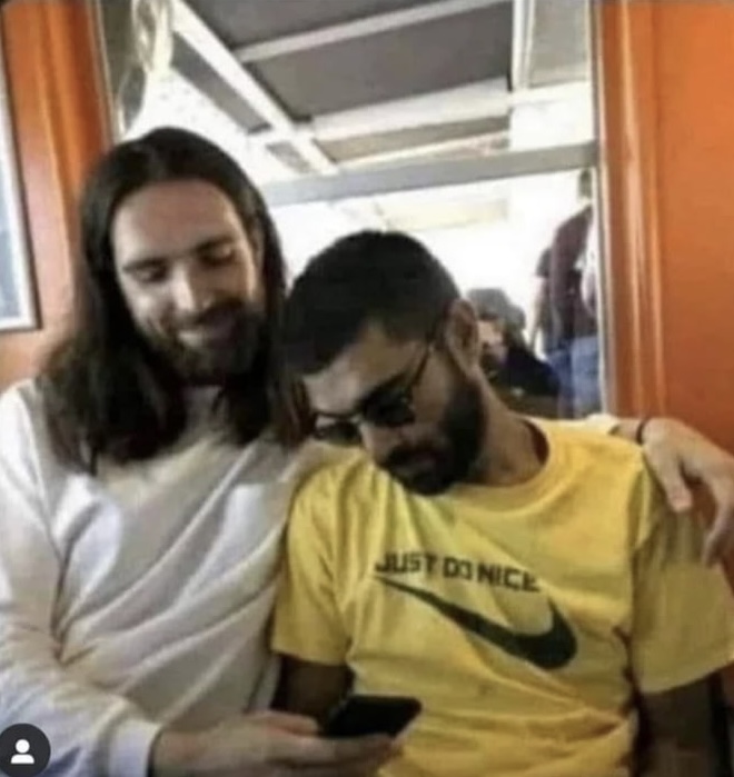 Me and Jesus Blank Meme Template