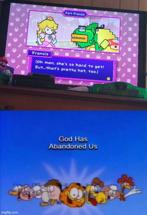 image tagged in garfield god has abandoned us | made w/ Imgflip meme maker