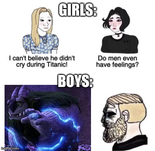 For those who know. FOR ARRRGH | GIRLS:; BOYS: | image tagged in chad crying | made w/ Imgflip meme maker