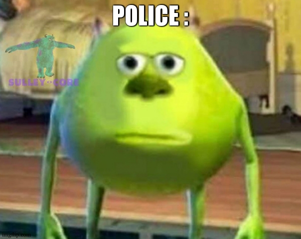 Monsters Inc | POLICE : | image tagged in monsters inc | made w/ Imgflip meme maker