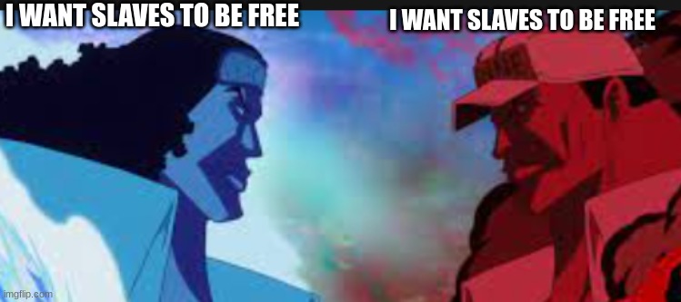 one piece | I WANT SLAVES TO BE FREE; I WANT SLAVES TO BE FREE | made w/ Imgflip meme maker