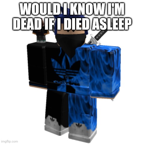 Zero Frost | WOULD I KNOW I'M DEAD IF I DIED ASLEEP | image tagged in zero frost | made w/ Imgflip meme maker