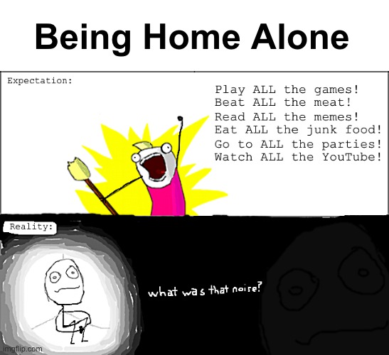 Waiting so much for so little. | Being Home Alone | image tagged in rage comics,home alone | made w/ Imgflip meme maker