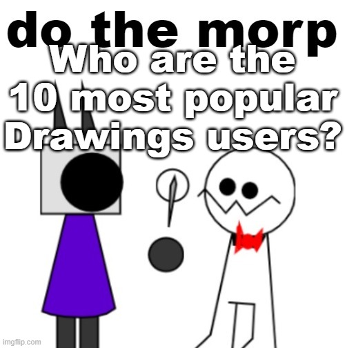 do the morp | Who are the 10 most popular Drawings users? | image tagged in do the morp | made w/ Imgflip meme maker