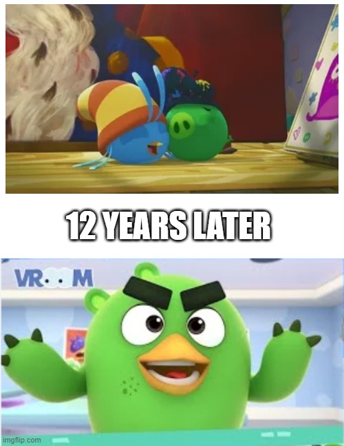 Hmmmm? | 12 YEARS LATER | image tagged in angry birds | made w/ Imgflip meme maker