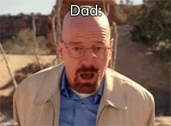 Walter White | Dad: | image tagged in walter white | made w/ Imgflip meme maker