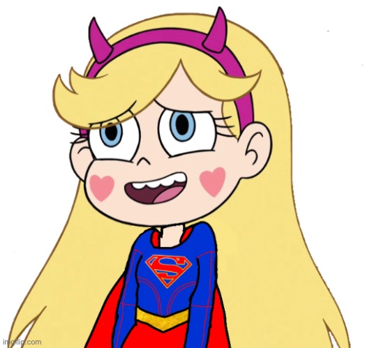 Made this <3 | image tagged in star butterfly,fanart,supergirl,star vs the forces of evil | made w/ Imgflip meme maker