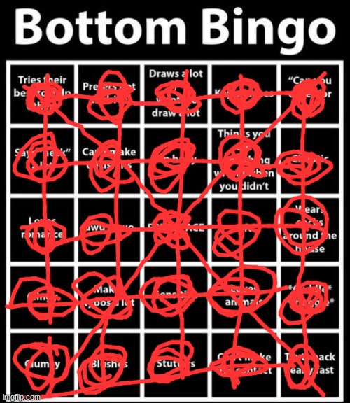 i think i winned | image tagged in bottom bingo | made w/ Imgflip meme maker