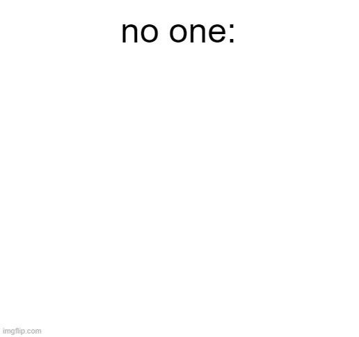 no one | no one: | image tagged in blank white template,no one,unfunny | made w/ Imgflip meme maker