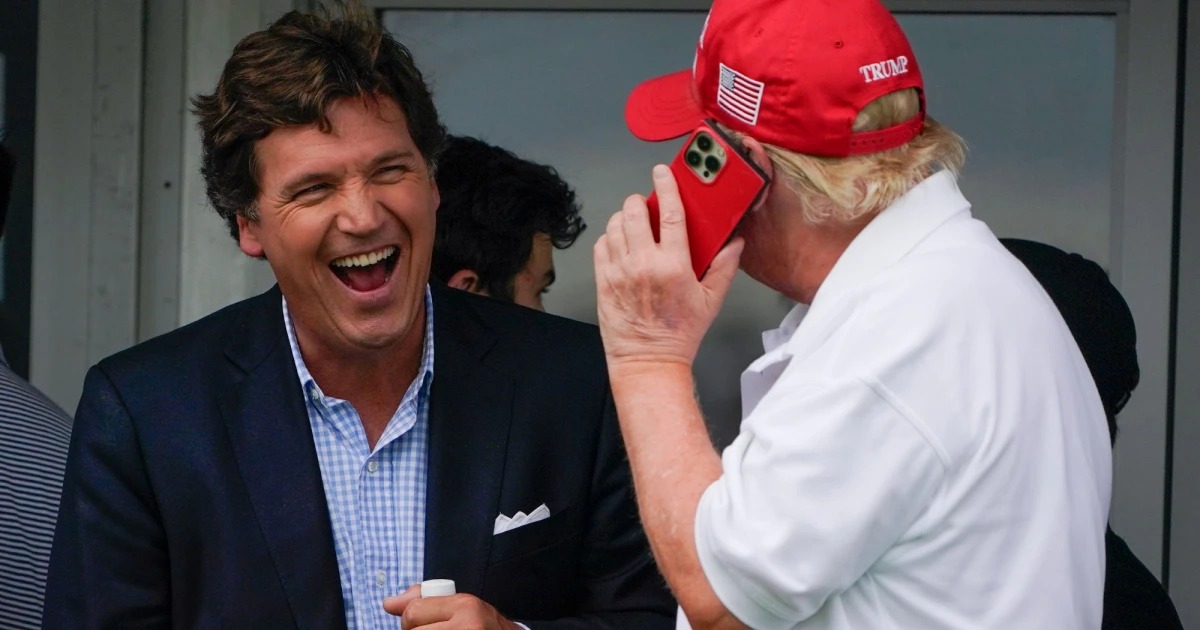 Tucker Carlson and Donald Trump Blank Meme Template