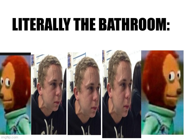 LITERALLY THE BATHROOM: | made w/ Imgflip meme maker