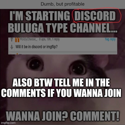 ALSO BTW TELL ME IN THE COMMENTS IF YOU WANNA JOIN | made w/ Imgflip meme maker