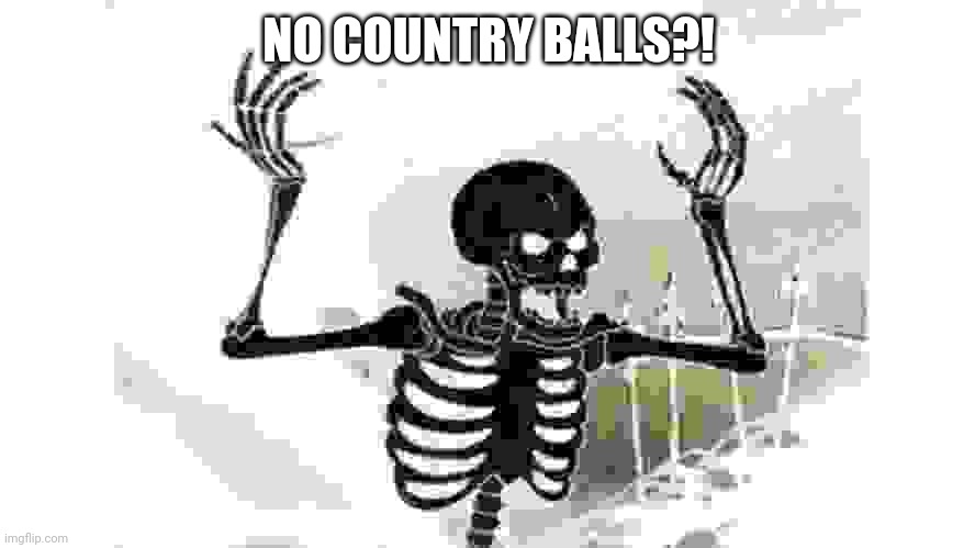 Spooky Skeleton | NO COUNTRY BALLS?! | image tagged in spooky skeleton | made w/ Imgflip meme maker