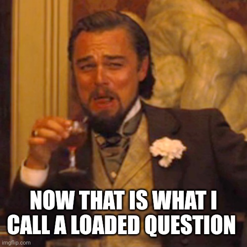 Laughing Leo Meme | NOW THAT IS WHAT I CALL A LOADED QUESTION | image tagged in memes,laughing leo | made w/ Imgflip meme maker