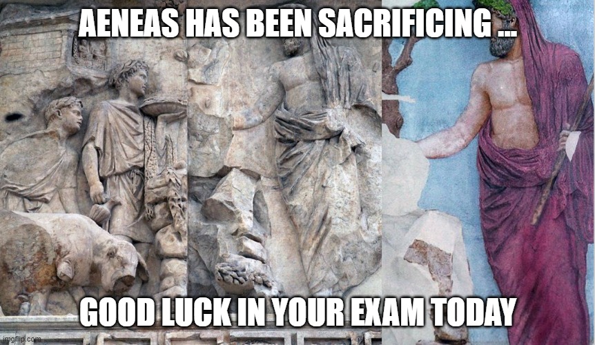 aeneas and imp image | AENEAS HAS BEEN SACRIFICING ... GOOD LUCK IN YOUR EXAM TODAY | image tagged in my hero academia | made w/ Imgflip meme maker