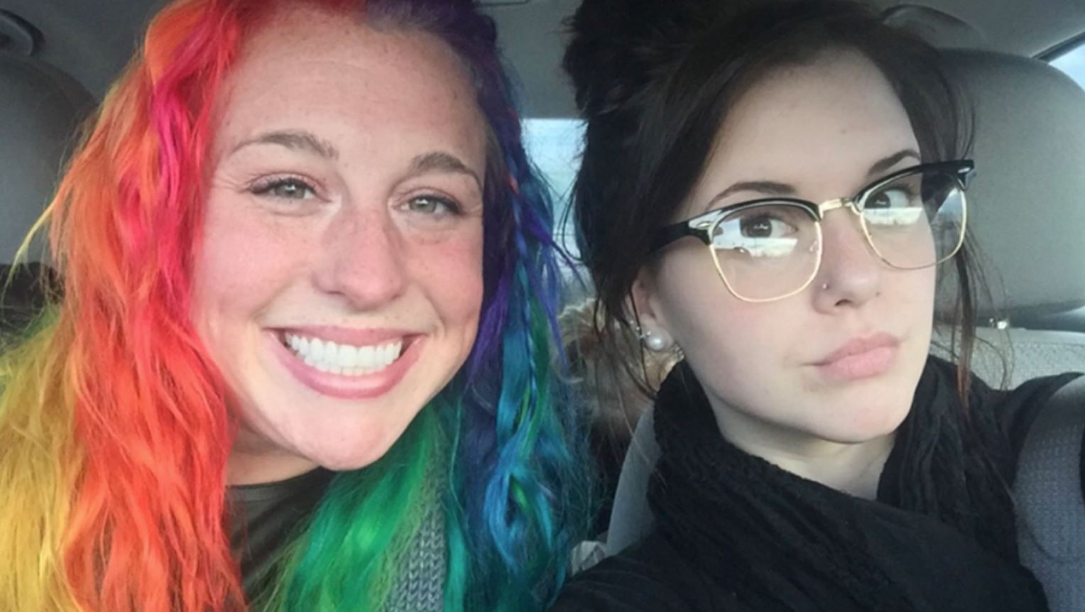Polar opposite sisters Blank Meme Template