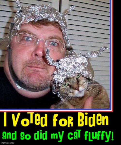 Not Your Typical Biden Voter... but close | image tagged in vince vance,creepy joe biden,memes,tin foil hat,voters,embarassing | made w/ Imgflip meme maker
