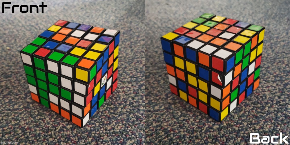 "Tree" - a 5x5 scramble | Front; Back | made w/ Imgflip meme maker