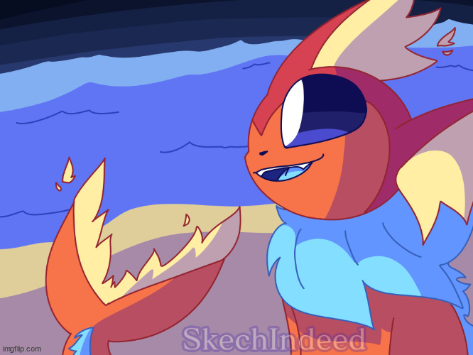 flaroreon | image tagged in flaroreon drawn by sketchindeed | made w/ Imgflip meme maker