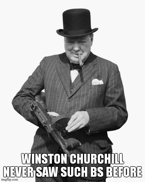 Winston Churchill | WINSTON CHURCHILL NEVER SAW SUCH BS BEFORE | image tagged in winston churchill | made w/ Imgflip meme maker