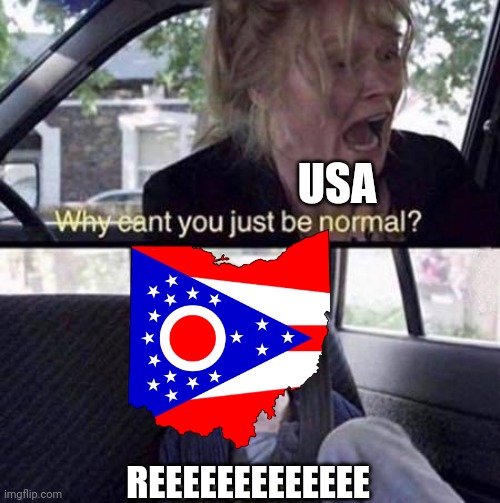Why Can't You Just Be Normal | USA; REEEEEEEEEEEEE | image tagged in why can't you just be normal | made w/ Imgflip meme maker