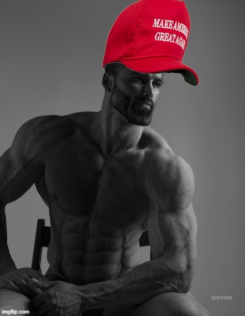 MAGA Giga Chad big brain | image tagged in maga giga chad big brain | made w/ Imgflip meme maker