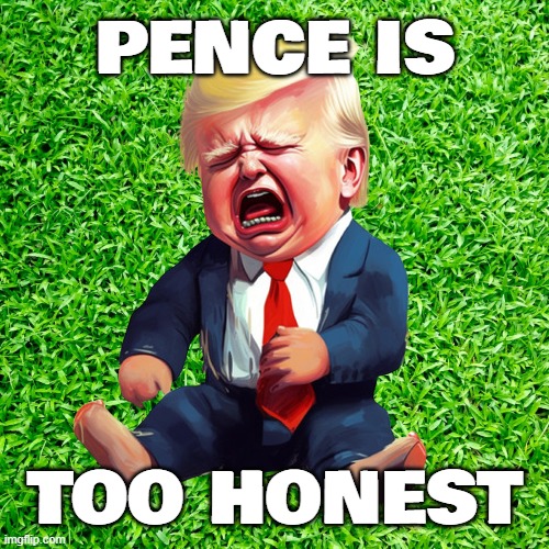 i just want to play golf all day long... | PENCE IS; TOO HONEST | image tagged in donald trump,mike pence,too,honest,hang in there,mike | made w/ Imgflip meme maker