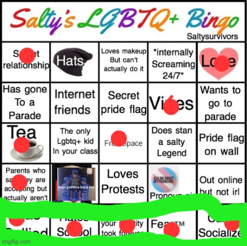 Only one bingo | image tagged in the pride bingo | made w/ Imgflip meme maker