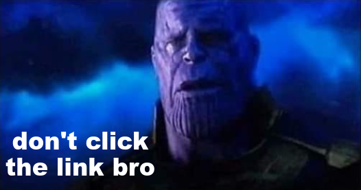 High Quality don't click the link bro Blank Meme Template