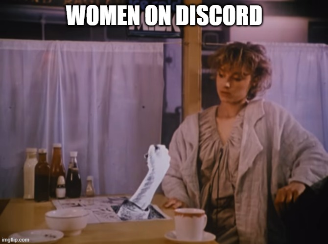 women | WOMEN ON DISCORD | image tagged in discord | made w/ Imgflip meme maker