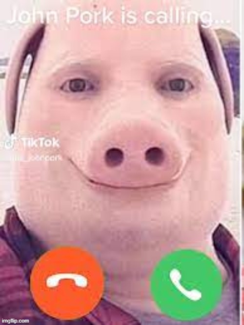 John Pork is calling... Blank Meme Template