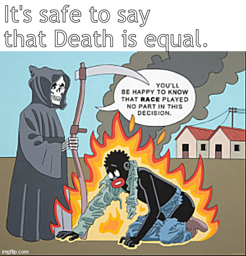 The Equalizer | It's safe to say that Death is equal. | image tagged in memes,dark humor | made w/ Imgflip meme maker