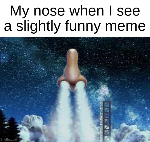 My nose when I see a slightly funny meme | made w/ Imgflip meme maker