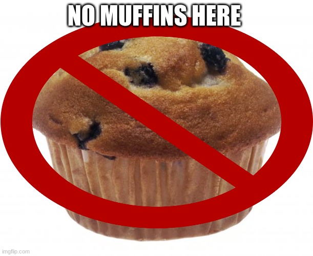 no muffins | NO MUFFINS HERE | image tagged in no raisen muffins they suck,amogus | made w/ Imgflip meme maker