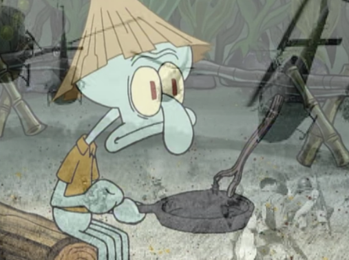 High Quality ptsd squidward Blank Meme Template